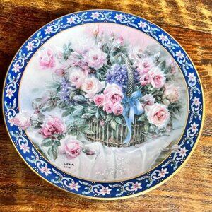 W S George Limited Edition Lena Liu Roses Plate